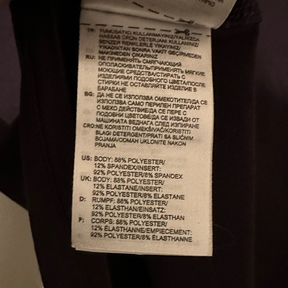 Women’s Reebok size small two tone purple reflective workout long sleeve - Picture 6 of 6